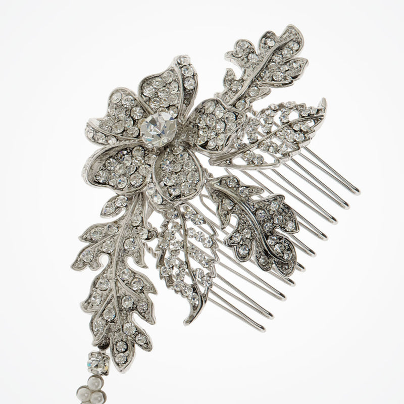 Morgan floral draping headpiece - Liberty in Love