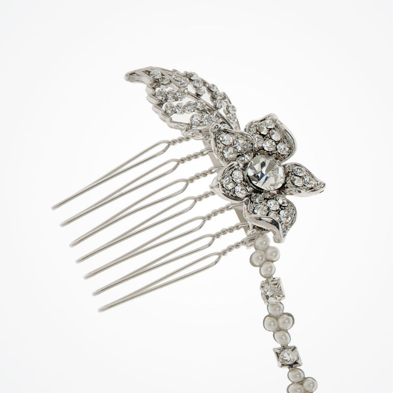 Morgan floral draping headpiece - Liberty in Love
