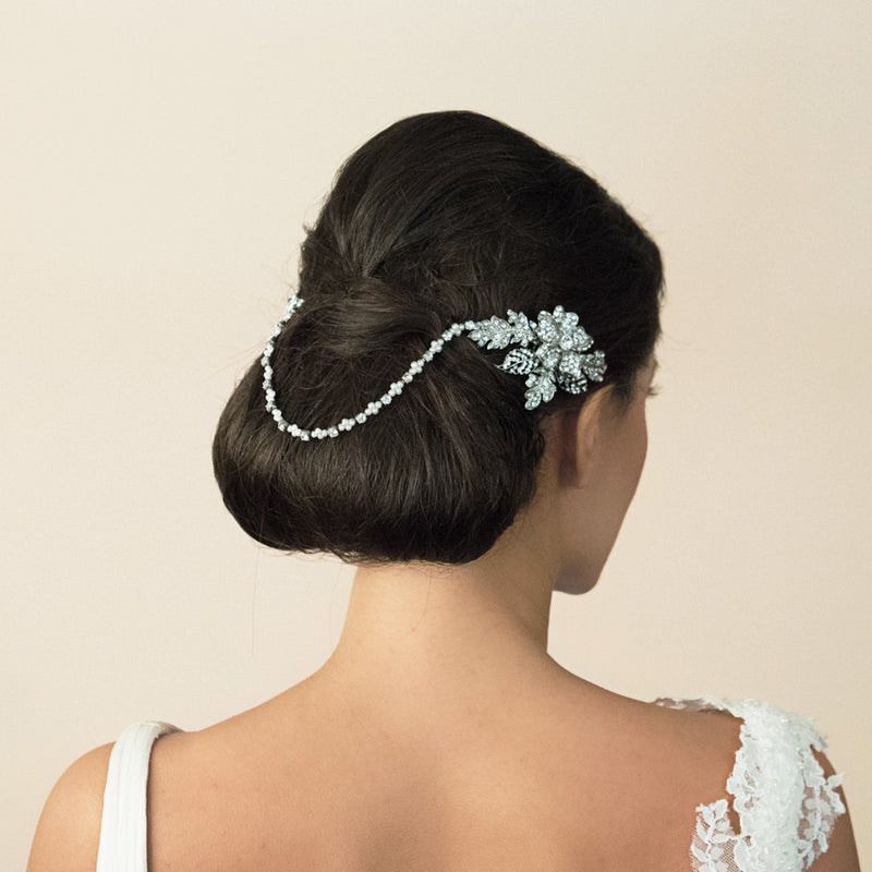 Morgan floral draping headpiece - Liberty in Love