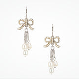 Vintage-inspired bridal bow tassel earrings - Liberty in Love