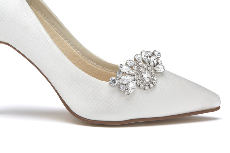 Myra vintage-inspired crystal brooch wedding shoe clips - Liberty in Love