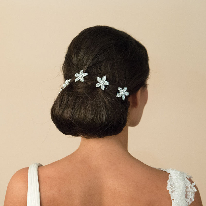 Nadia crystal embellished blossom hair pin - Liberty in Love