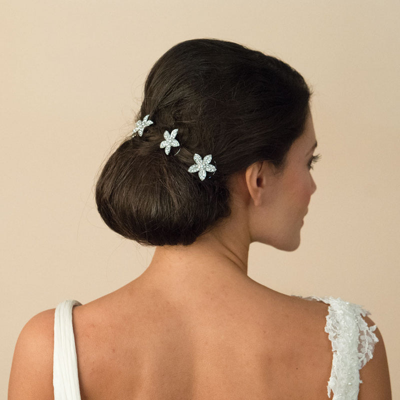 Nadia crystal embellished blossom hair pin - Liberty in Love