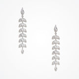 Natalia crystal leaves long drop earrings - Liberty in Love