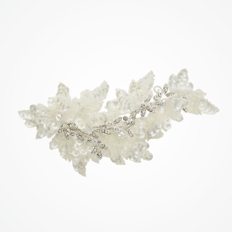Natasha sequinned beaded floral hair clip - Liberty in Love