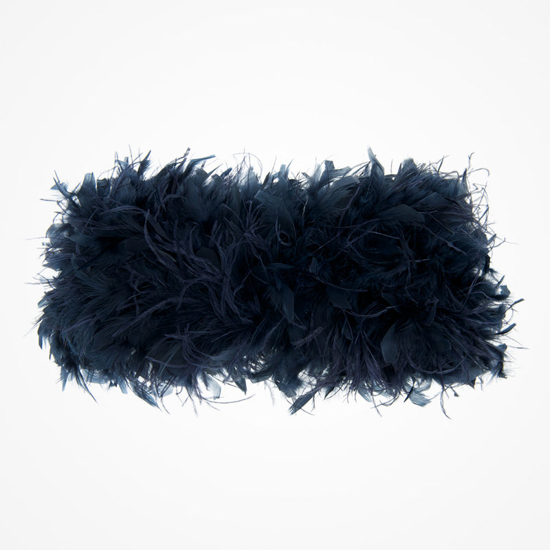 Navy ostrich feather bridal stole | Navy blue ostrich wrap – Liberty in ...