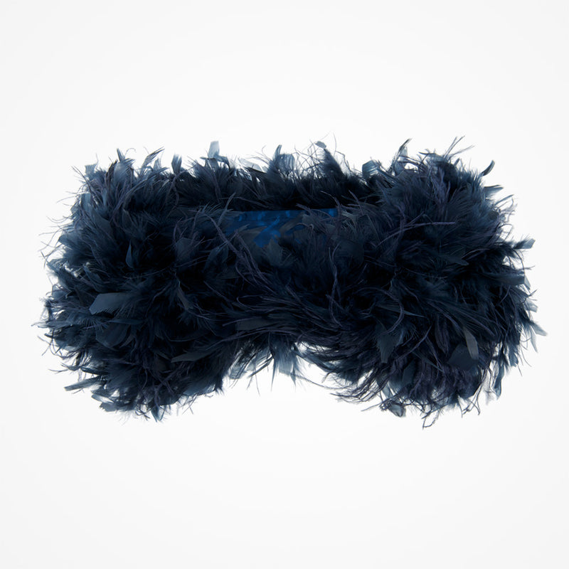 Navy ostrich feather bridal stole - Liberty in Love