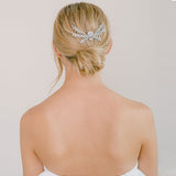 Nia crystal flower and sprigs hair comb - Liberty in Love
