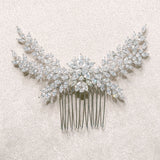 Nia crystal flower and sprigs hair comb - Liberty in Love
