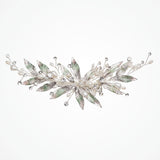 Nieva enamelled leaves with pearl and crystal sprigs hair clip - Liberty in Love