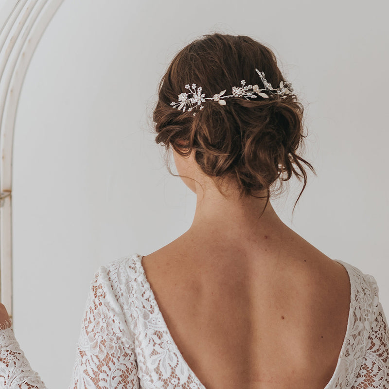 Nora line of blossoms hair vine - Liberty in Love