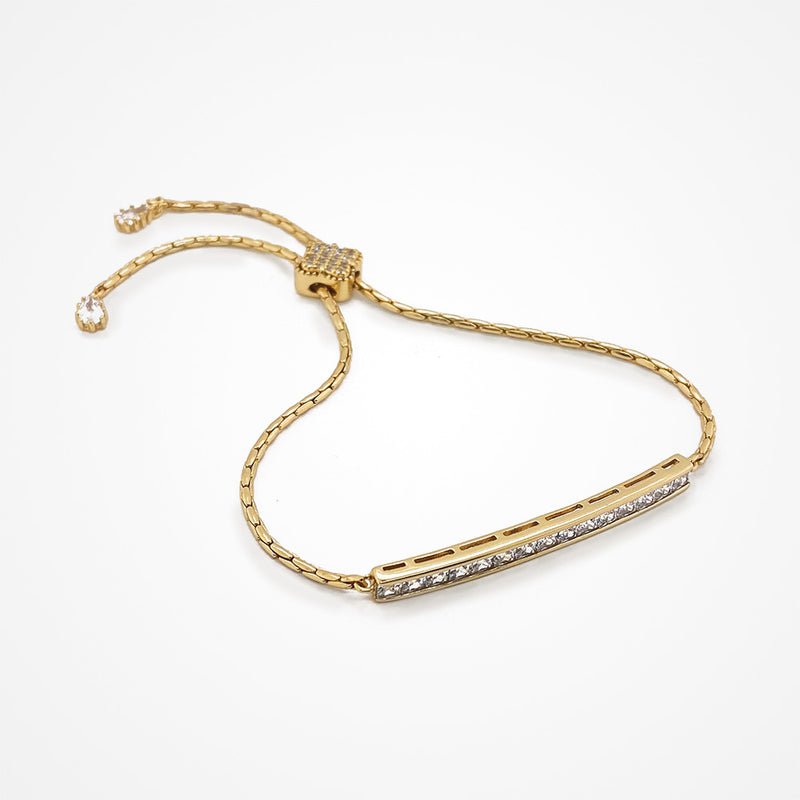 Nova zirconia crystal bar toggle bracelet - Liberty in Love