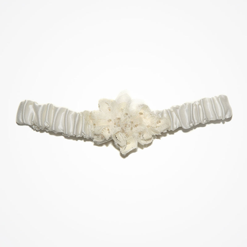 Nuala silk lace flower garter - Liberty in Love