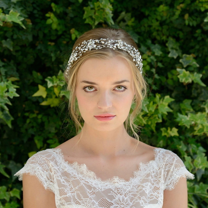 Oceana crystal and pearl hair vine - Liberty in Love