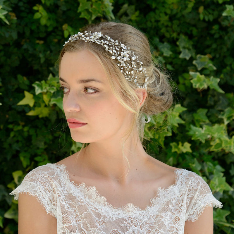 Oceana crystal and pearl hair vine - Liberty in Love