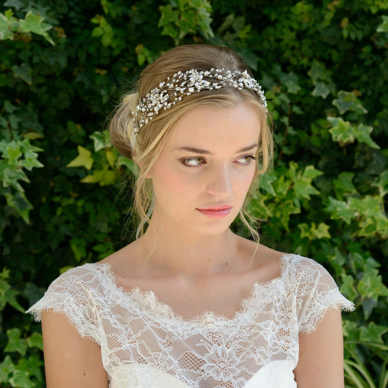 Oceana crystal and pearl hair vine - Liberty in Love