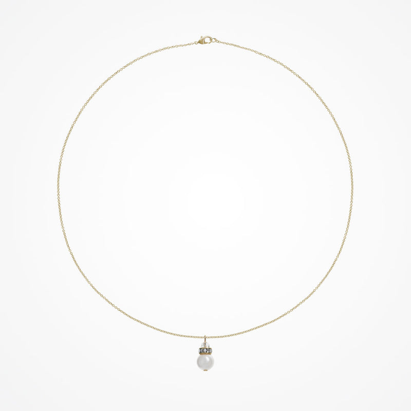 Octavia crystal rondelle and pearl pendant necklace - Liberty in Love