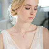 Octavia crystal rondelle and pearl pendant necklace - Liberty in Love