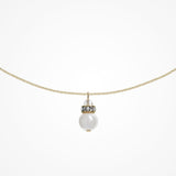 Octavia crystal rondelle and pearl pendant necklace - Liberty in Love