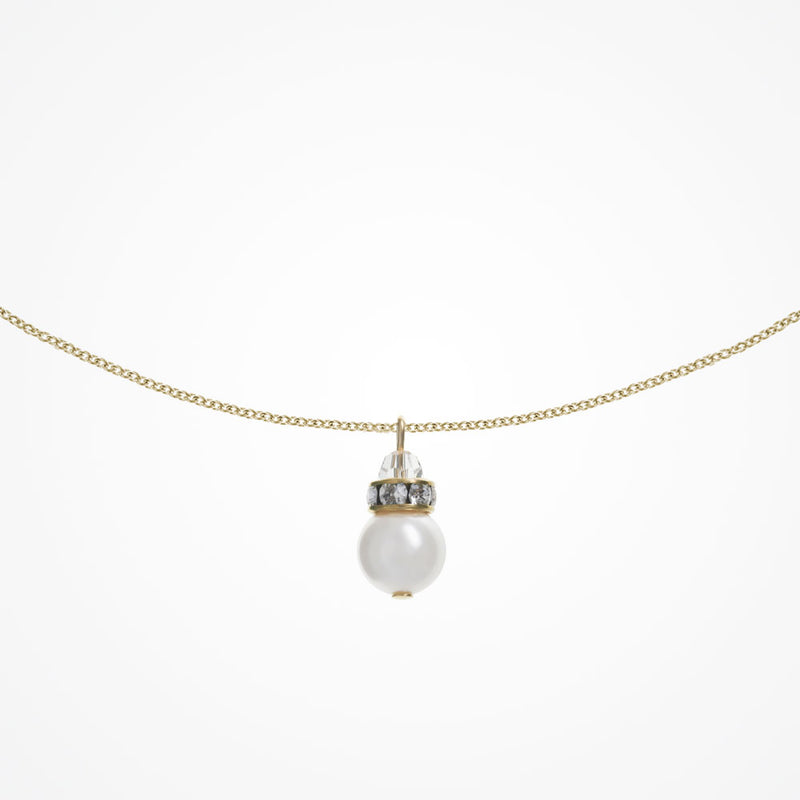 Octavia crystal rondelle and pearl pendant necklace - Liberty in Love