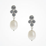 Octavia CZ and pearl drop earrings - Liberty in Love