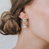 Odelia CZ teardrop earrings (gold) - Liberty in Love