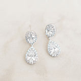 Odelia CZ teardrop earrings (silver) - Liberty in Love