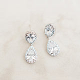 Odelia CZ teardrop earrings (silver) - Liberty in Love