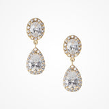 Odelia CZ teardrop earrings (gold) - Liberty in Love
