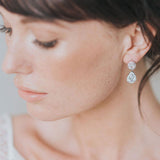 Odelia CZ teardrop earrings (silver) - Liberty in Love