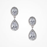 Odelia CZ teardrop earrings (silver) - Liberty in Love