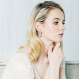 Odelia CZ teardrop earrings (rose gold) - Liberty in Love