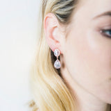 Odelia CZ teardrop earrings (rose gold) - Liberty in Love