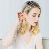 Odelia CZ teardrop earrings (rose gold) - Liberty in Love