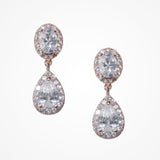 Odelia CZ teardrop earrings (rose gold) - Liberty in Love