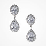 Odelia CZ teardrop earrings (silver) - Liberty in Love