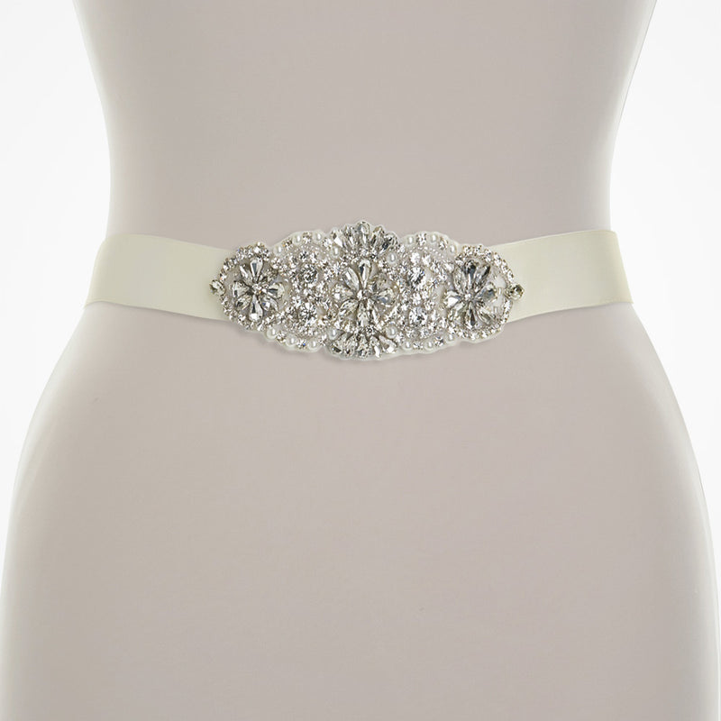 Opal crystal and bead embellished bridal belt - Liberty in Love