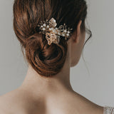 Orchid antique gold floral hair clip - Liberty in Love