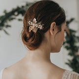 Orchid antique gold floral hair clip - Liberty in Love