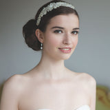 Orchid lace pearls headpiece - Liberty in Love
