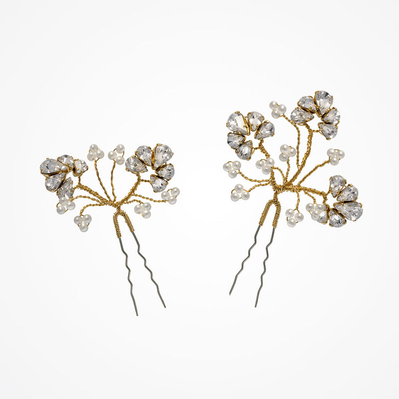Palm house crystal hair pins - Liberty in Love