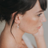Pandora I crystal droplet earrings (silver) - Liberty in Love