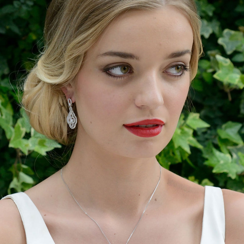 Park Avenue floral-inspired crystal earrings - Liberty in Love