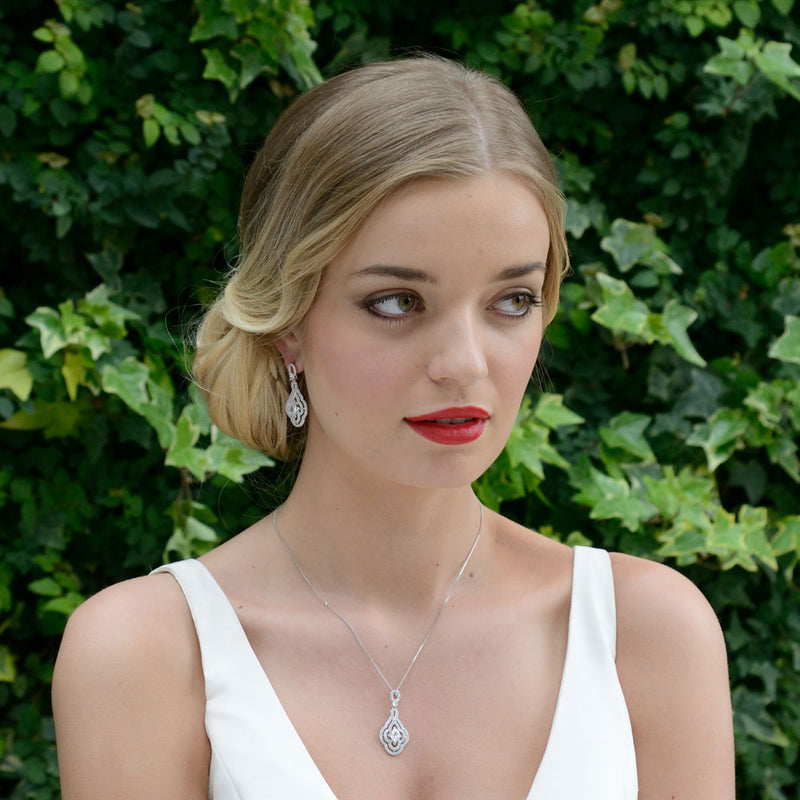 Park Avenue floral-inspired crystal earrings - Liberty in Love