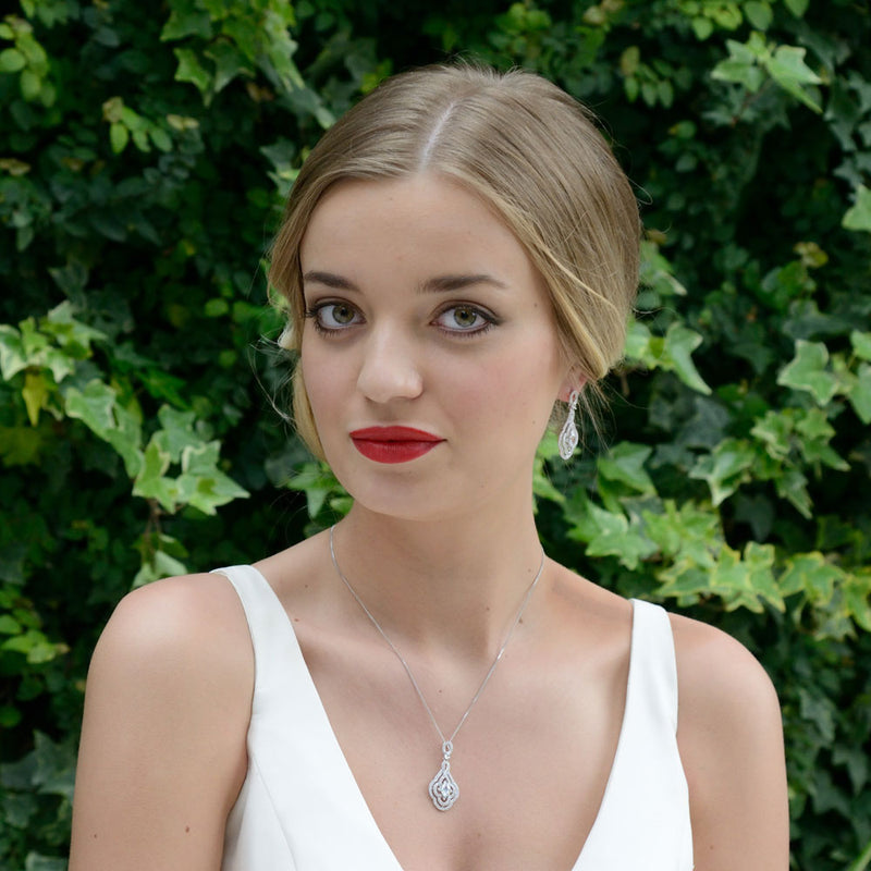 Park Avenue floral-inspired crystal earrings - Liberty in Love