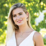 Pasadena gold crystal teardrop necklace - Liberty in Love