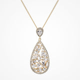 Pasadena gold crystal teardrop necklace - Liberty in Love