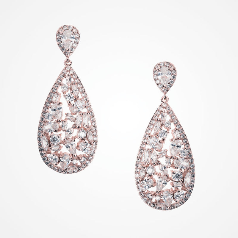 Pasadena rose gold teardrop earrings - Liberty in Love