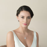 Pavillion pearl crescent bridal stud earrings - Liberty in Love