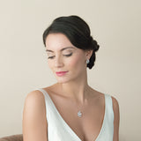 Pavillion pearl crescent bridal stud earrings - Liberty in Love